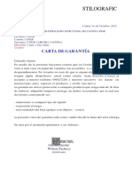 Carta de Granatía Certificados - 2