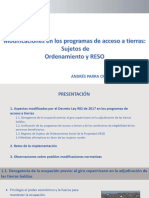 Andrés Parra Modificaciones en Los Programas de Acceso A Tierras Ajustada