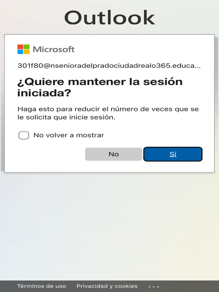 INICIO DE SESION DE OUTLOOK visual data 8