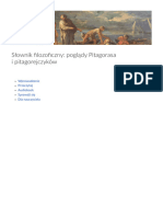 Slownik Filozoficzny Poglady Pitagorasa I Pitagorejczykow