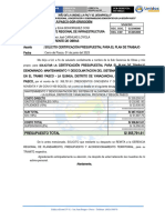 Informe #693 Solicio Certificación Del Plan de Trabajo