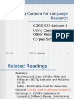4.1.? Using Corpora For Language Research. Using Corpora With Other Sources. Corpus Software