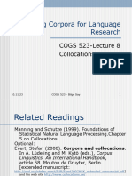 8.? Using Corpora For Language Research. Collocations