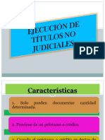 Ejecución de Títulos No Judiciales