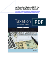 Taxation For Decision Makers 2017 1st Edition Escoffier Solutions Manual