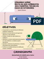 Seminário sobre Características dos Ambientes Residenciais e Normas Técnicas em Design de Interiores