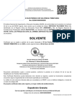 Solvente: Certificado Electrónico de Solvencia Tributaria Nro S239010000059205