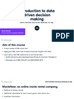 Introduction To Data Driven Decision Making