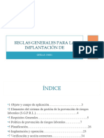 Reglas Generales para La Implantación de OHSAS 18001