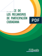 Grupo Propuesta Ciudadana - Balance de Los Mecanismos de Participación Ciudadana