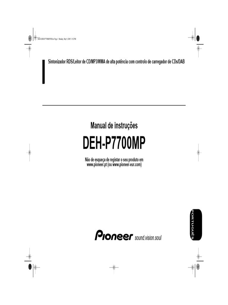 Manual Pioneer DEHP7700MP PDF Fonte de energia Disco compacto (CD)