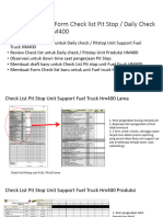 SS Check List Fuel Truck HM400