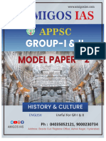 MODEL PAPER-2 HISTORY & CULTURE AP GR-I & II English DO YOU SUCCESS TELEGRAM CHANNEL