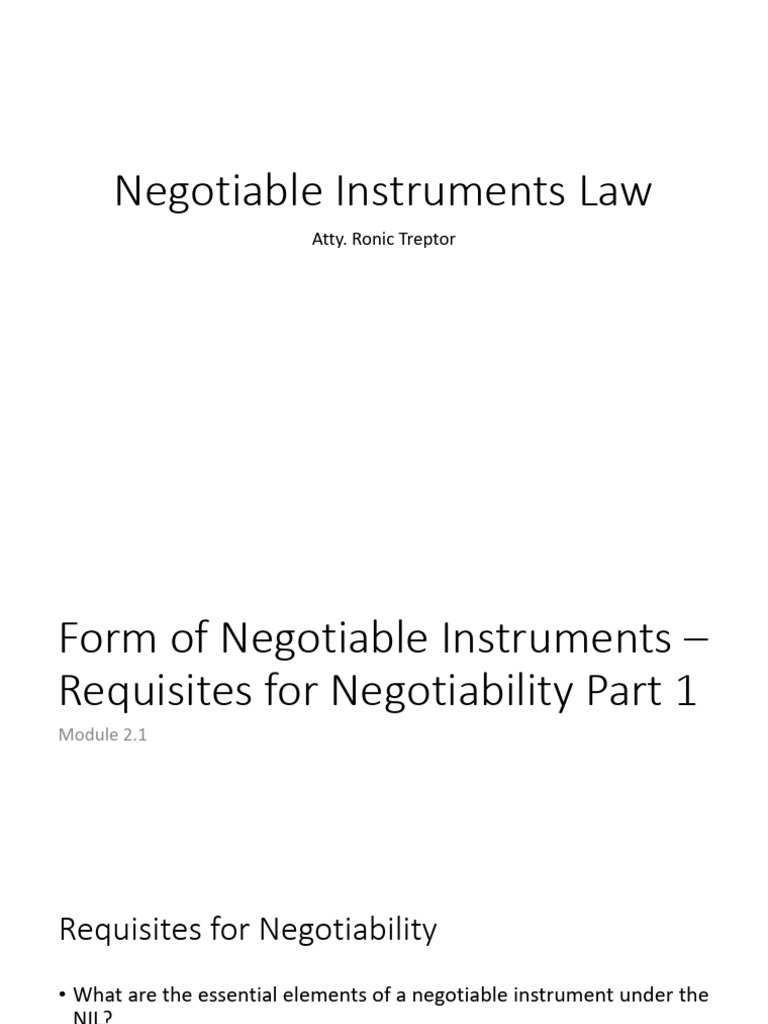 Negotiable PDF Negotiable Instrument Payments