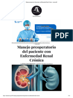 Manejo Preoperatorio Del Paciente Con Enfermedad Renal Crónica - AnestesiaR