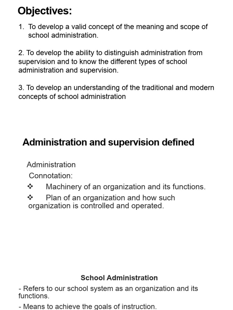 Understanding School Administration & Supervision | PDF | Teachers ...