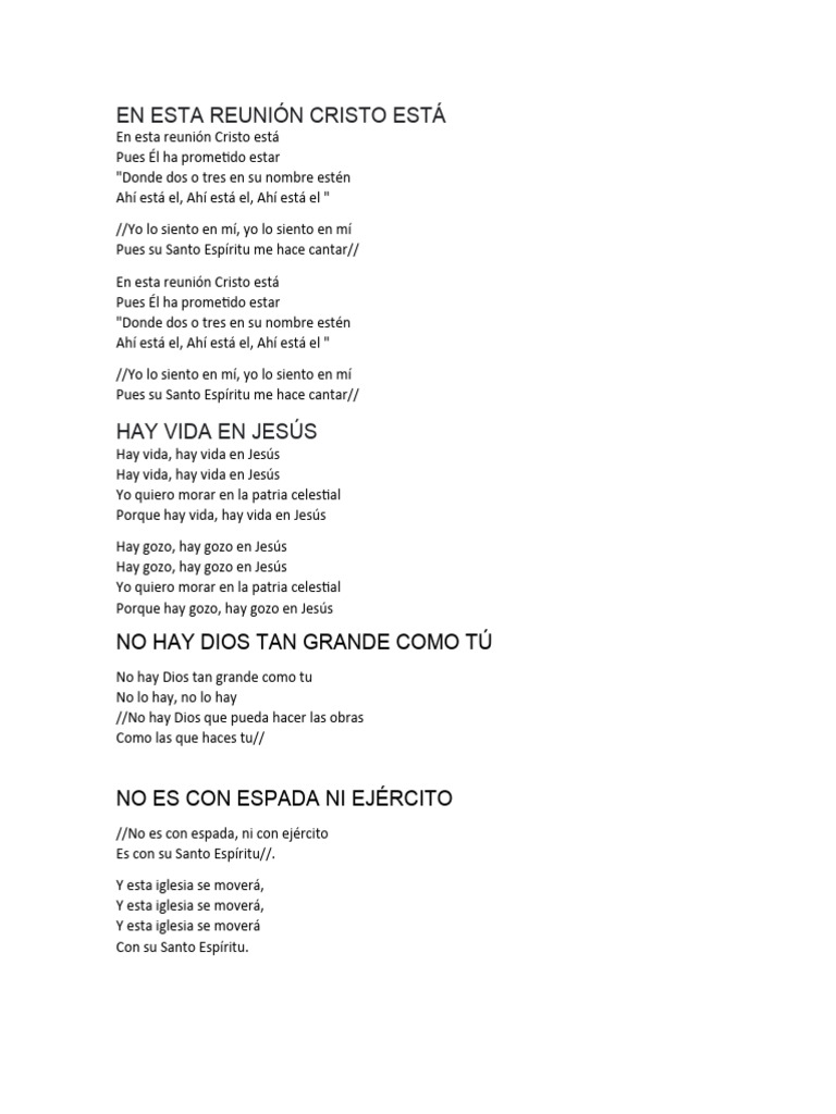 Coritos Pdf Cristo Título Jesús