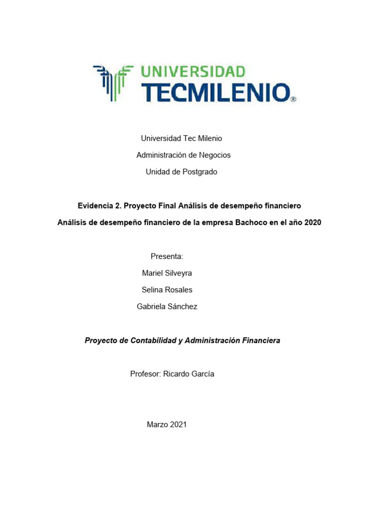 Evidencia 2 Proyecto Final | PDF | Business | Contabilidad