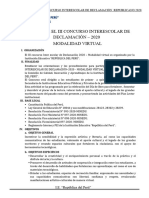 Bases de Concurso Interescolar de Declamación 2020