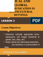 Ocal and Global Communication in Multicultural Settings