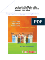 Psychology Applied To Modern Life Adjustment in The Century 21st Edition Weiten Test Bank