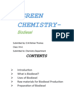 Green Chemistry - Biodiesel