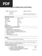 Esan Emmanuel's Resume