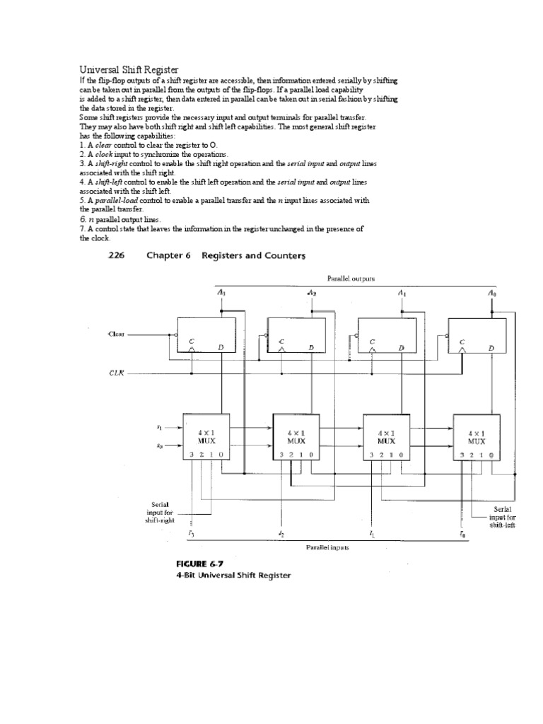 Universal Shift Register Overview | PDF | Computer Architecture ...