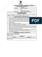 Manual Específico de Funciones Y Competencias Laborales I. Identificación Del Empleo