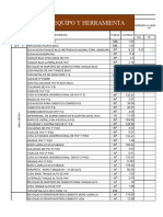 Matriz de Equipo y Herramienta Vivienda