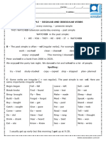 Atividade de Ingles Past Simple Regular and Irregular Verbs 9 Ano Respostas