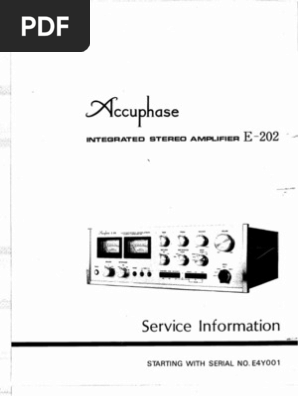 Accuphase E-202 Service Manual | PDF