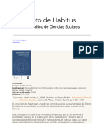 Concepto de Habitus - Enrique Matin Criado