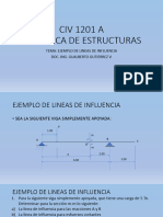 Ejercicio de Lineas de Influencia Civ 1201 A 2 2021