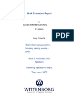 In-Company Training Work Evaluation Report - Hotel de Echoput - Laureta T Nyamutswa s1120859