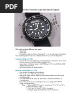 Seiko Arnie H558-5009 Setting Instructions