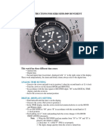 Seiko Arnie H558-5009 Setting Instructions