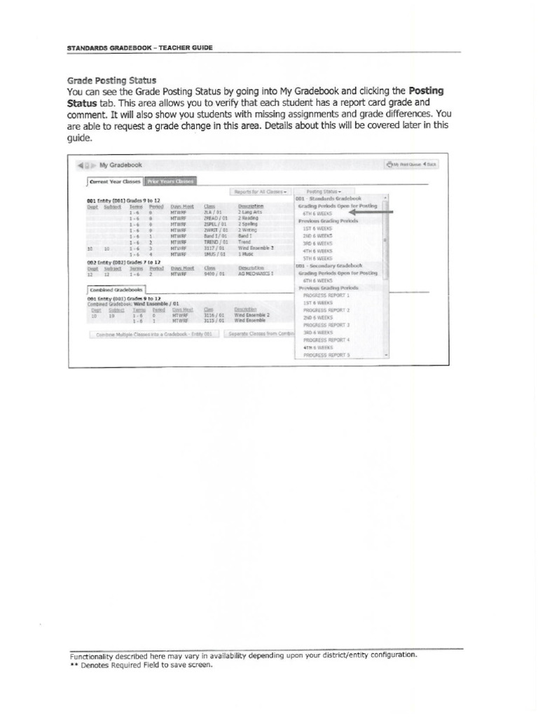 Skyward Teacher Guide-Grade Change | PDF