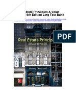 Real Estate Principles A Value Approach 5th Edition Ling Test Bank
