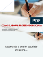 Slides Como Elaborar Um Projeto de Pesquisa