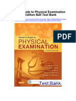 Seidels Guide To Physical Examination 8th Edition Ball Test Bank