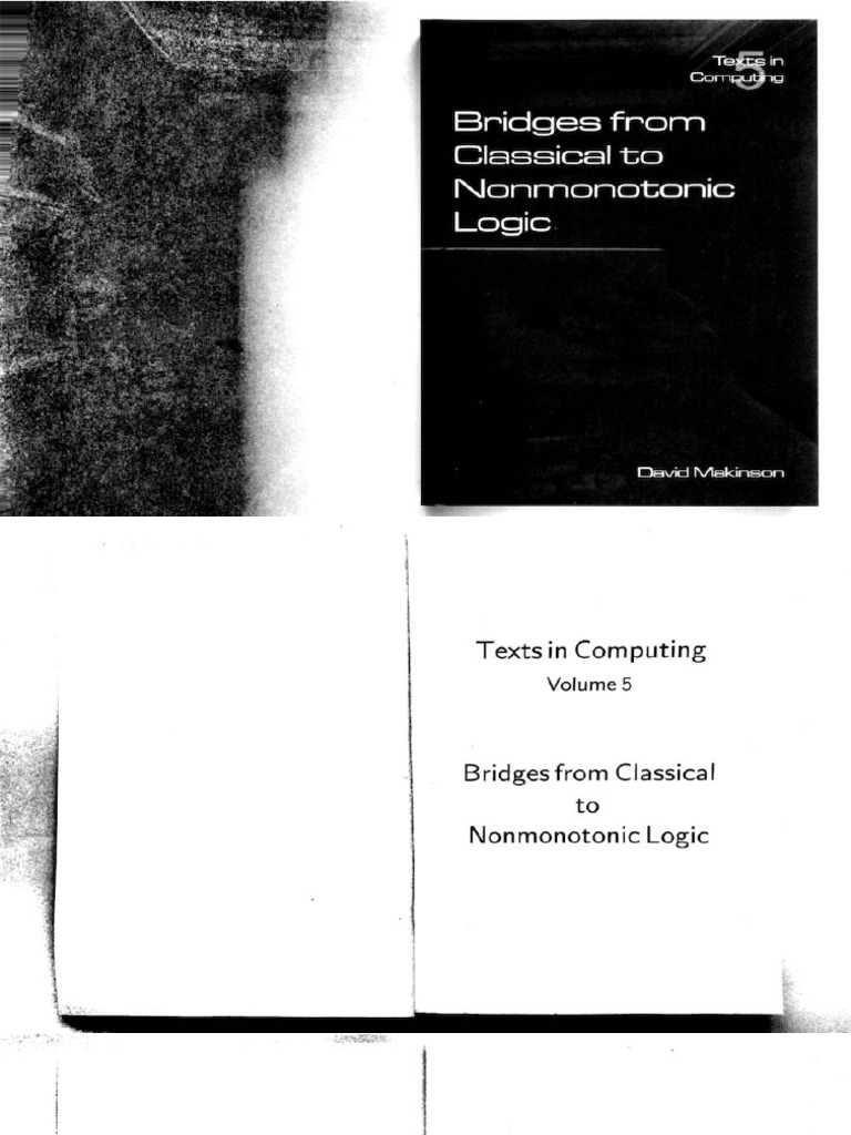 David makinson bridges from classical to nonmonotonic logic pdf