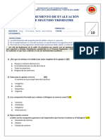 Evaluación Segundo Trimestre Quimica III