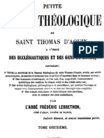 Petite Somme Théologique de Saint Thomas D Aquin (Tome 2)