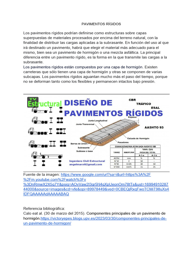 Características de Pavimentos Rígidos | PDF | Hogar, jardinería y ...