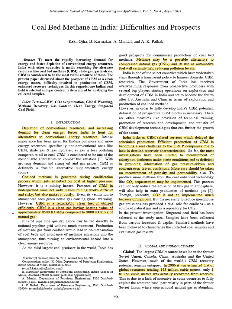 CBM India | PDF | Coalbed Methane | Coal