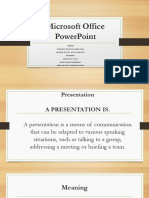 Microsoft Office Powerpoint Group14
