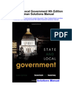 State and Local Government 9th Edition Bowman Solutions Manual