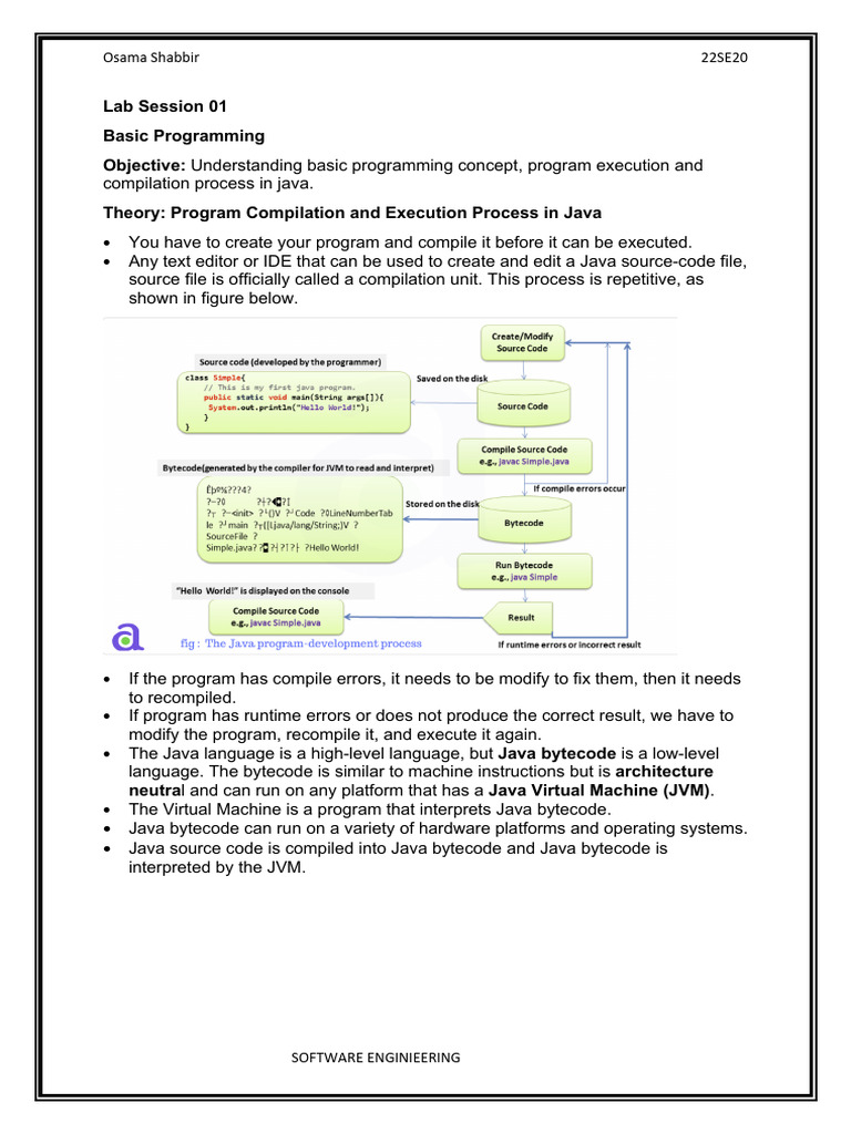 Oops Lab 1 | PDF | Java (Programming Language) | Compiler