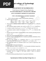 Ma-6453 Probability and Queuing Theory - Anna University Important Questions